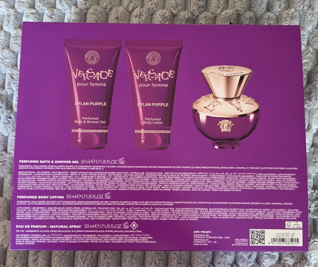 Versace Dylan Purple Pour Femme Geschenkset - Dames - 50ml, Ophalen, Zo goed als nieuw