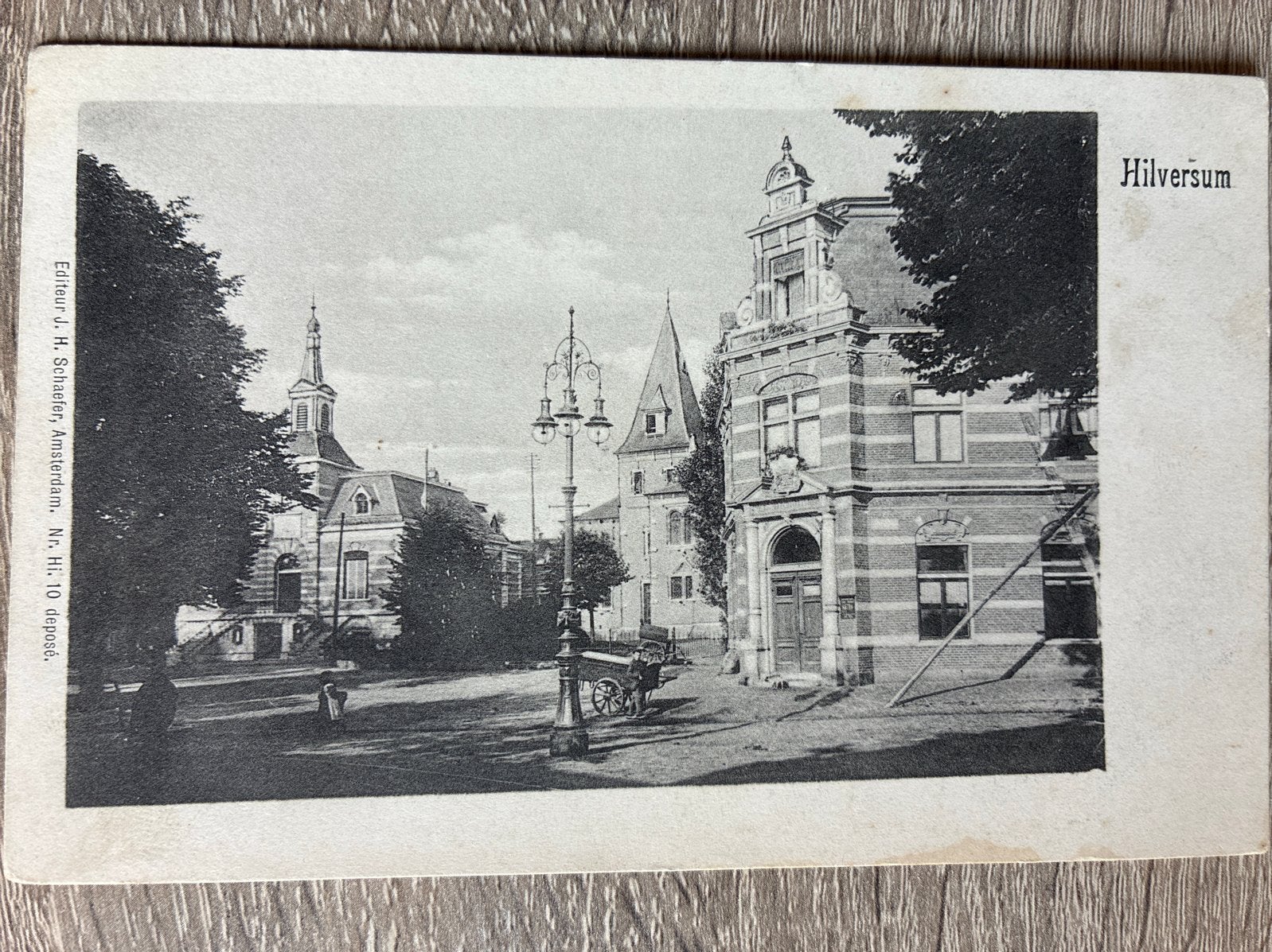 Oude Ansichtkaart Hilversum - J.H. Schaefer, Amsterdam, Verzamelen, Ansichtkaarten | Nederland, Ophalen of Verzenden, Voor 1920