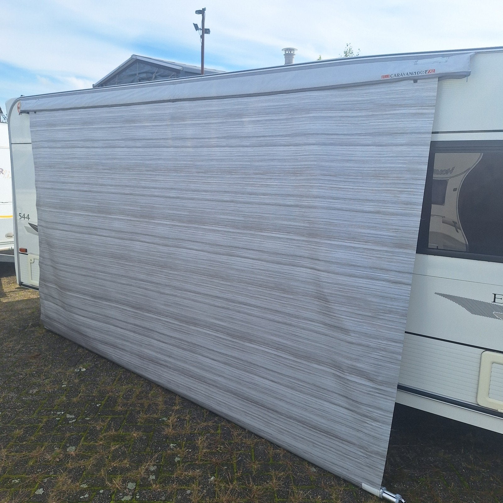 Fiamma Zakluifel 410 Royal Grey, goede staat, Uitval 250cm, Ophalen
