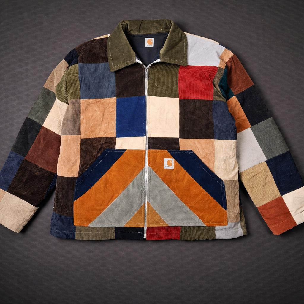 Carhartt Patchwork Corduroy Jacket – Maat L, Maat 52/54 (L), Overige kleuren, Carhartt, Nieuw