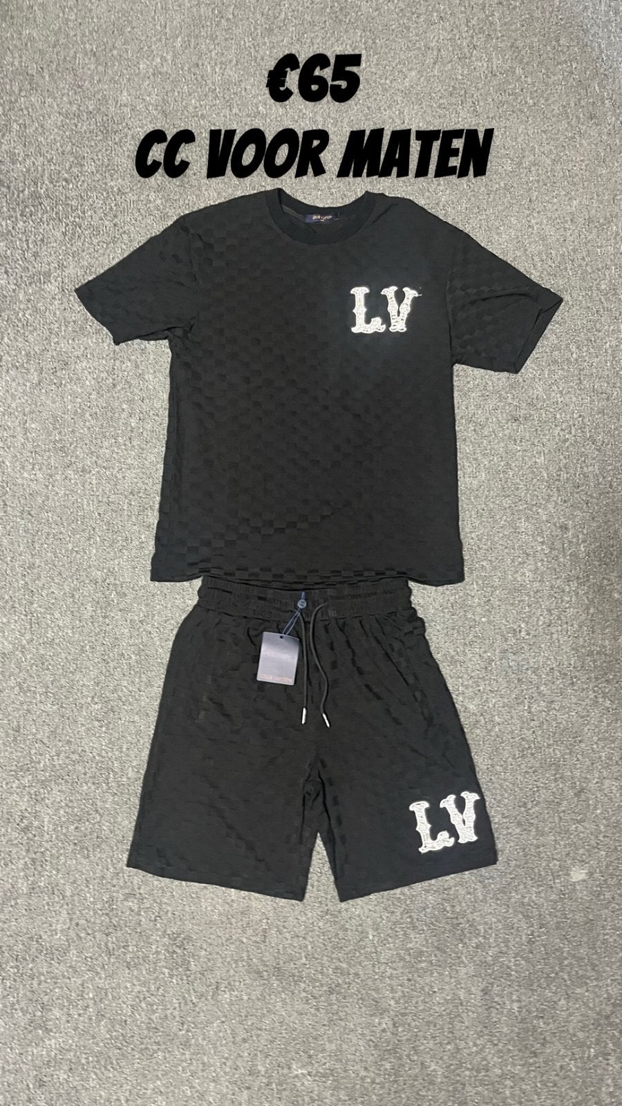 Zwart LV Heren T-shirt en Korte Broek Set, Ophalen of Verzenden, Nieuw