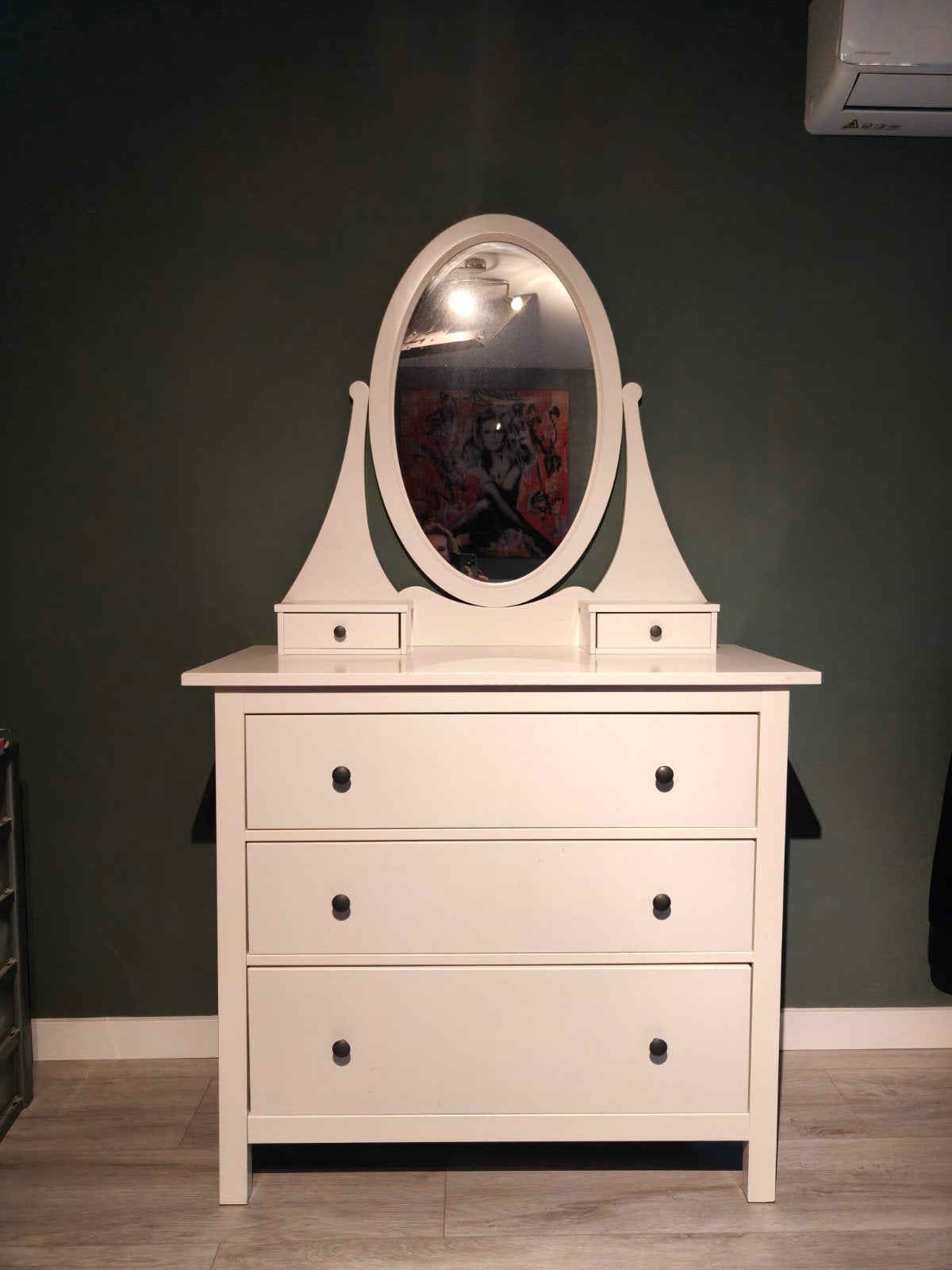 Kaptafel met spiegel en lades - 110x50x175 cm, Ophalen, Gebruikt, 100 tot 150 cm, 150 tot 200 cm