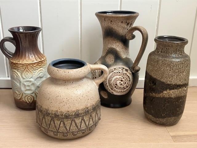 Set diverse  West-Germany vazen Vintage jaren 70 Fat Lava, Ophalen of Verzenden