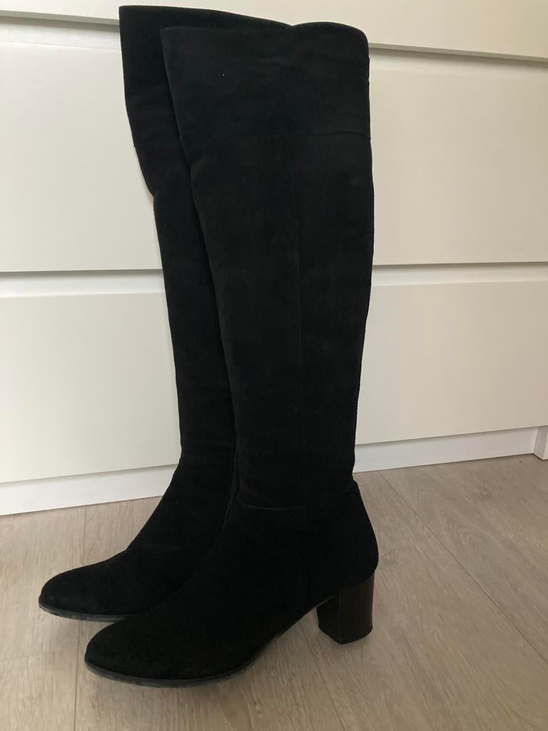 Overknee laarzen Lilian knielaarzen mt 38, Hoge laarzen, Zwart, Ophalen of Verzenden, Zo goed als nieuw