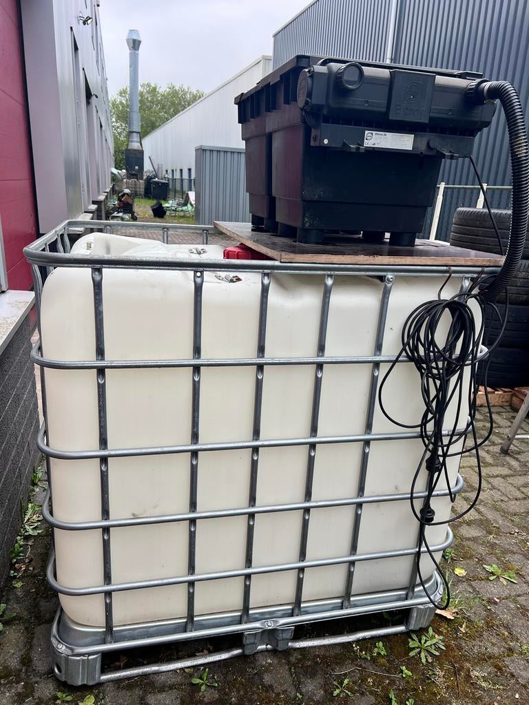 IBC-container met filter voor quarantaine bak wateropslag, Ophalen, Gebruikt