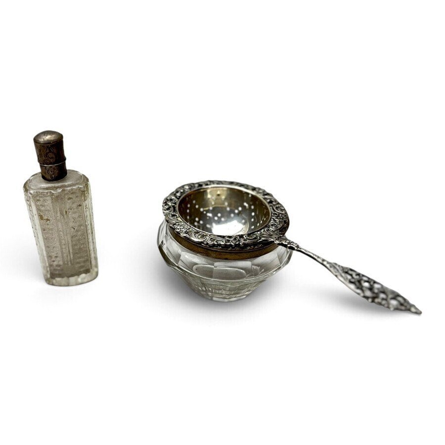 Lot kristal met zilver (3x), Ophalen of Verzenden
