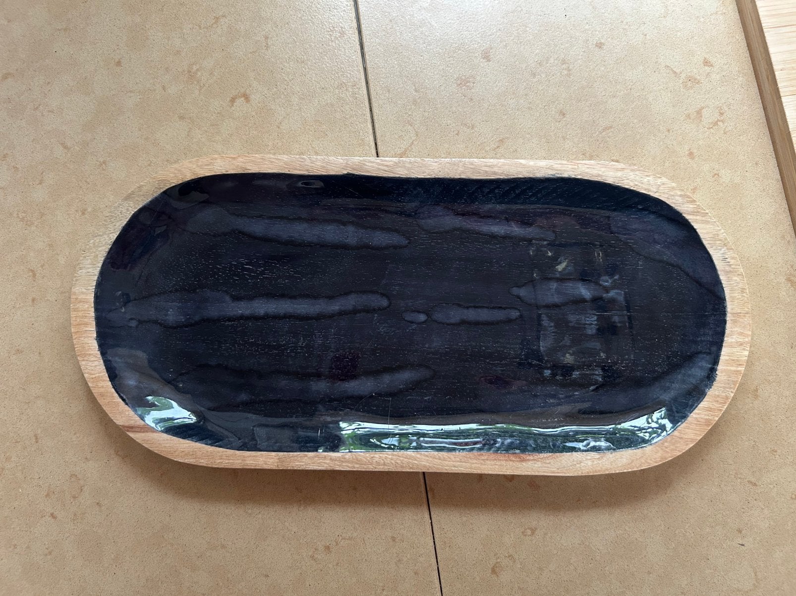 ovale dienblad, Ophalen, Zo goed als nieuw, Ovaal, Hout