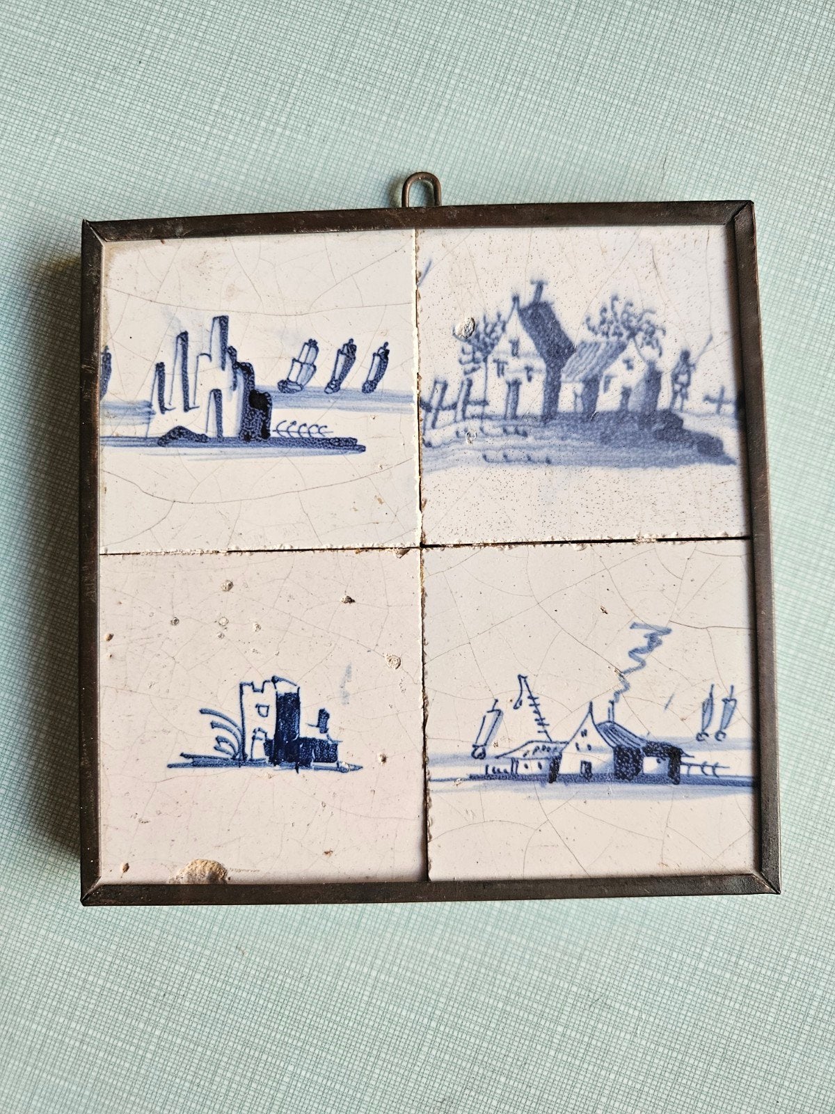 Antieke Delfts Blauwe Tegeltjes, Ophalen of Verzenden