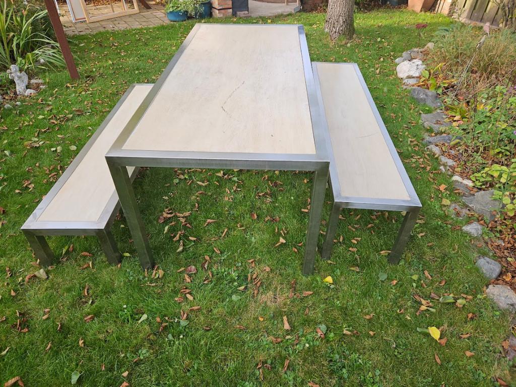 tafel, bank en laag bankje, 200 cm of meer, 50 tot 100 cm, Zo goed als nieuw, Vijf personen of meer