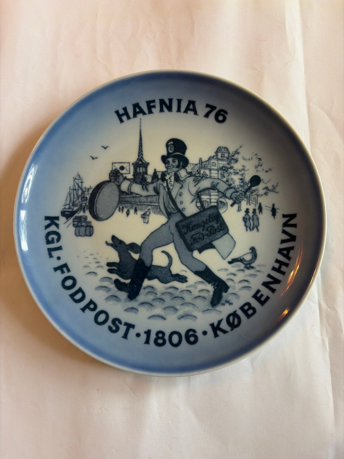 B&G Hafnia 76 KGL. Fodpost 1806 Kopenhagen bord, Antiek en Kunst, Antiek | Wandborden en Tegels, Ophalen
