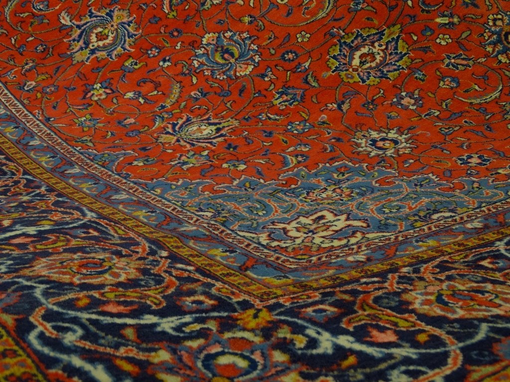 Perzisch tapijt - Sarouk - 400 x 291 cm - Handgeknoopt, -, Blauw, -, 200 cm of meer