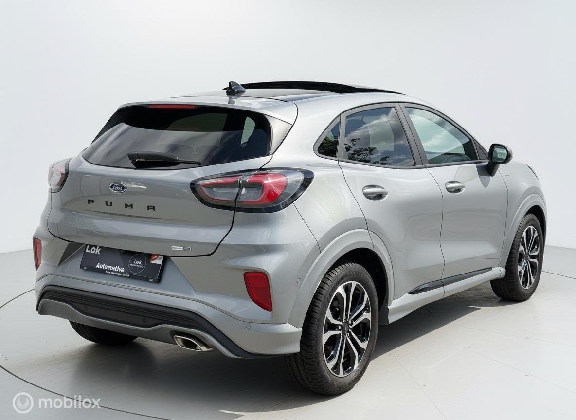 Ford Puma 1.0 EcoBoost Hybrid ST-Line X PANO|LED|B&O|TRKHK|A, Auto's, Ford, Zwart, Automatische klimaatregeling, 23 km/l, 665 kg