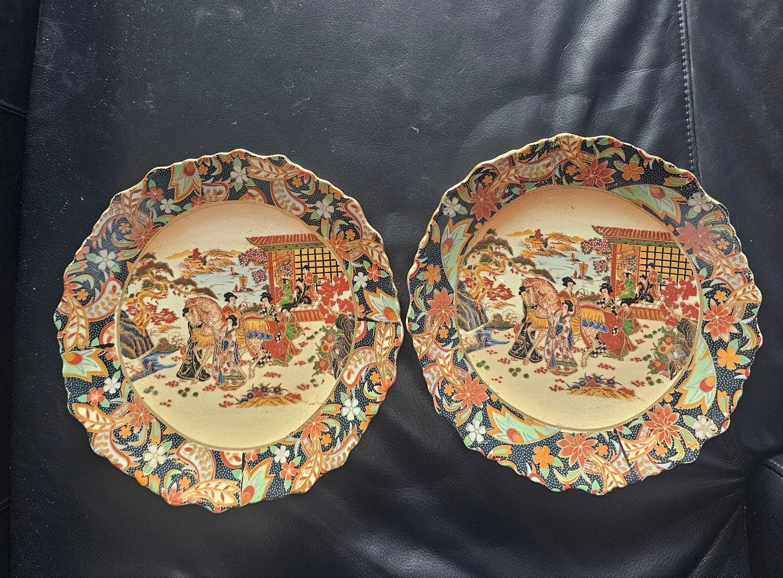 Set van 2 antieke Japanse decoratieve borden, Ophalen of Verzenden