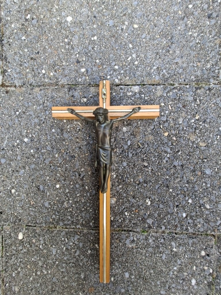 Christus Kruisbeeld klein, Ophalen of Verzenden, Zo goed als nieuw, Beeld(je), Christendom | Katholiek