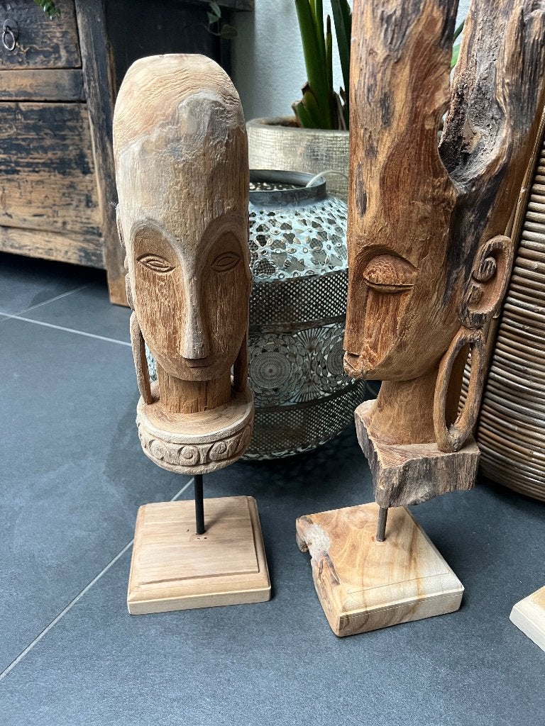 Indonesische houtsnijwerk beeld handwerk massief hout, Ophalen of Verzenden, Nieuw, Fantasy