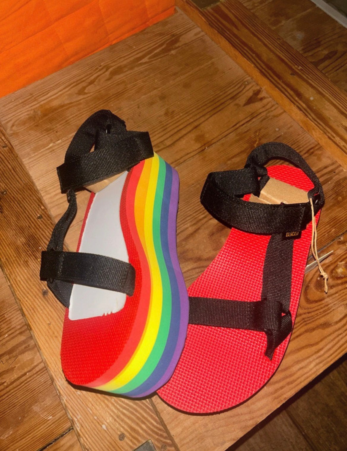 Teva Women Flatform Universal Black Rainbow, Kleding | Dames, Schoenen, Overige kleuren, Nieuw, Sandalen of Muiltjes, Ophalen of Verzenden