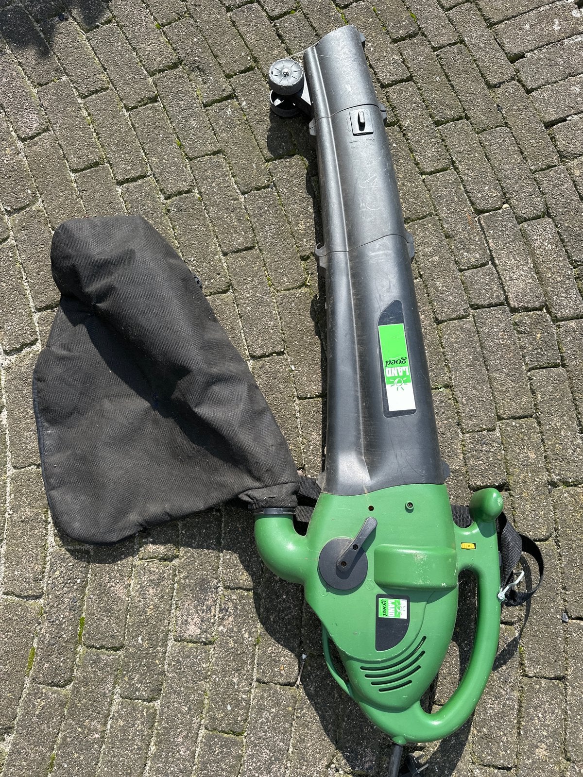 Landgoed bladblazer/bladzuiger met versnipperfunctie, Tuin en Terras, Ophalen, Gebruikt, Handgedragen, Met opvangzak