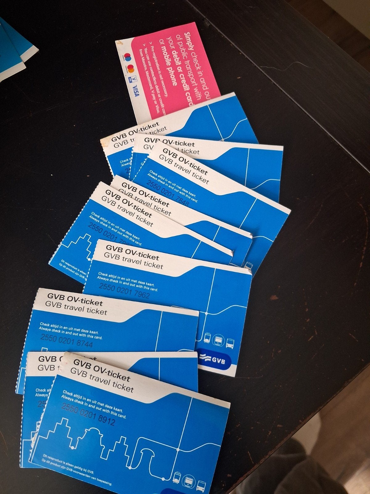 gvb 10  uurkaartjes, Drie personen of meer, Bus, Metro of Tram, Algemeen kaartje