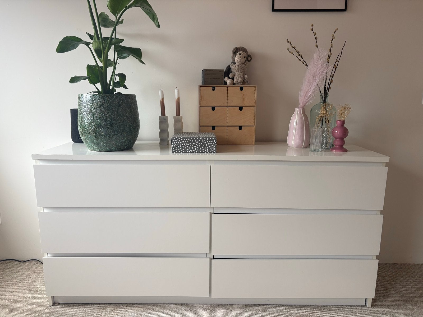 IKEA Malm ladekast met 6 lades - wit, Ophalen, Gebruikt, 150 tot 200 cm, Met lade(s)