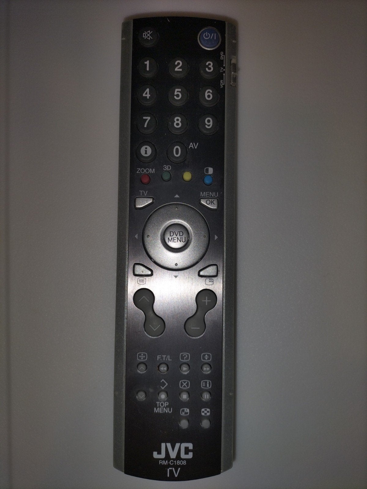 JVC RM-C1808 Afstandsbediening - Zilverkleurig, Ophalen of Verzenden, Gebruikt, Origineel, Tv