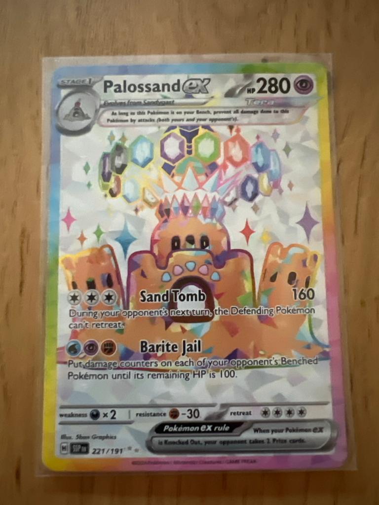 Palossand ex 221/191 Mint Pokémon kaart, Ophalen of Verzenden, Nieuw, Losse kaart, Foil