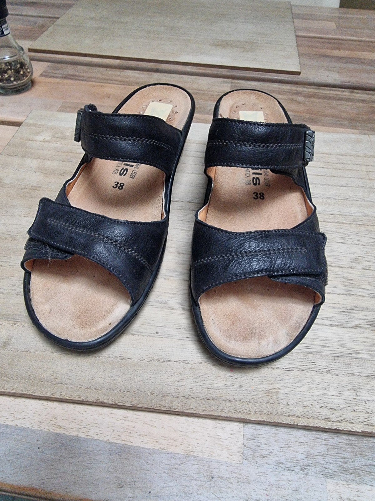 Mephisto Mobils sandalen maat 38 - Zeer weinig gedragen, Mephisto, Zwart, Zo goed als nieuw, Sandalen of Muiltjes