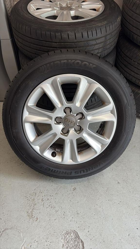 Audi Velgen met Hankook Ventus Prime Zomerbanden 195/65 R15, Auto-onderdelen, Ophalen, Gebruikt, 15 inch, Banden en Velgen