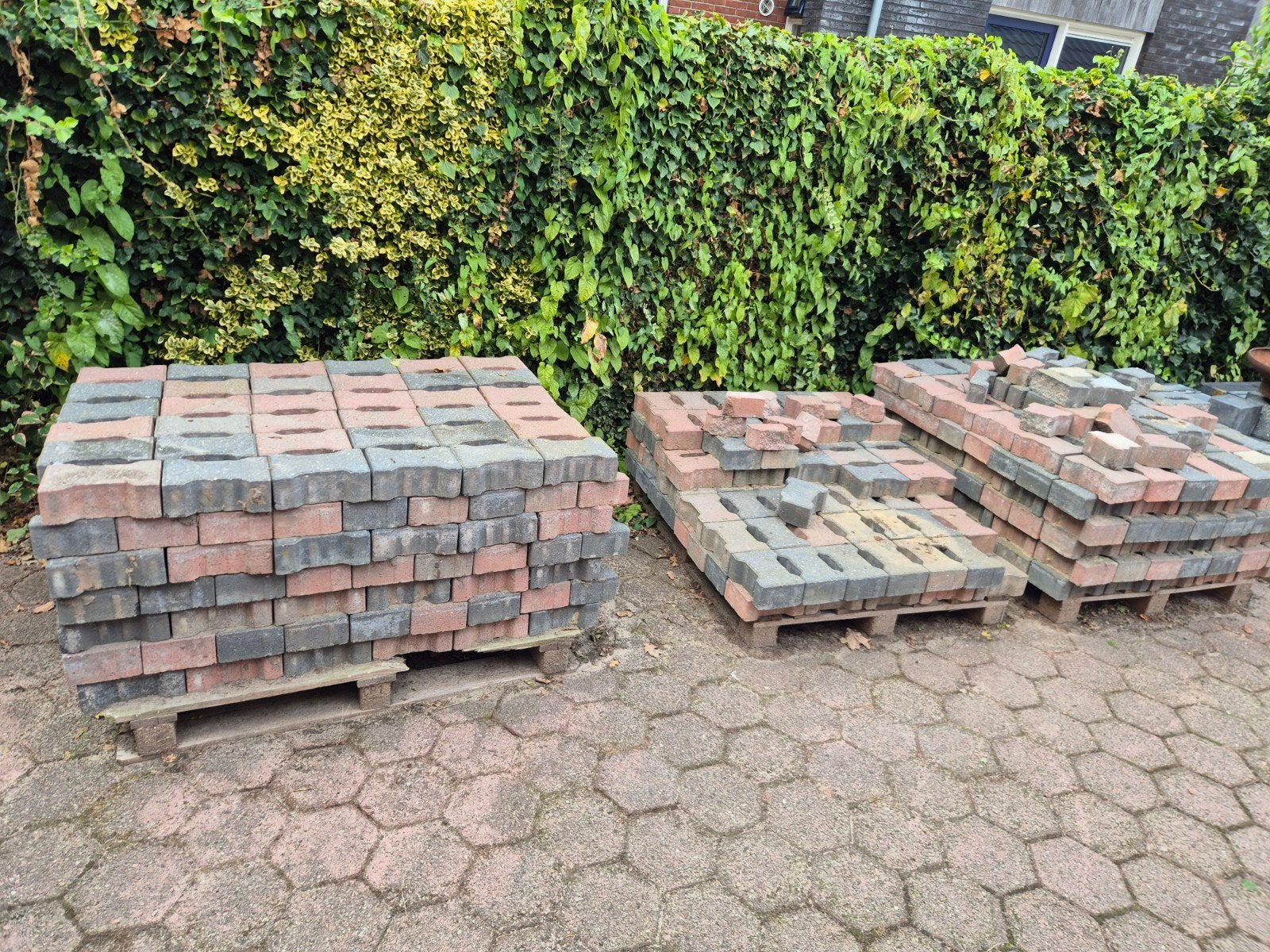 Gratis klinkers 8 cm ca. 16 m2, Ophalen, Gebruikt, Klinkers, 10 m² of meer