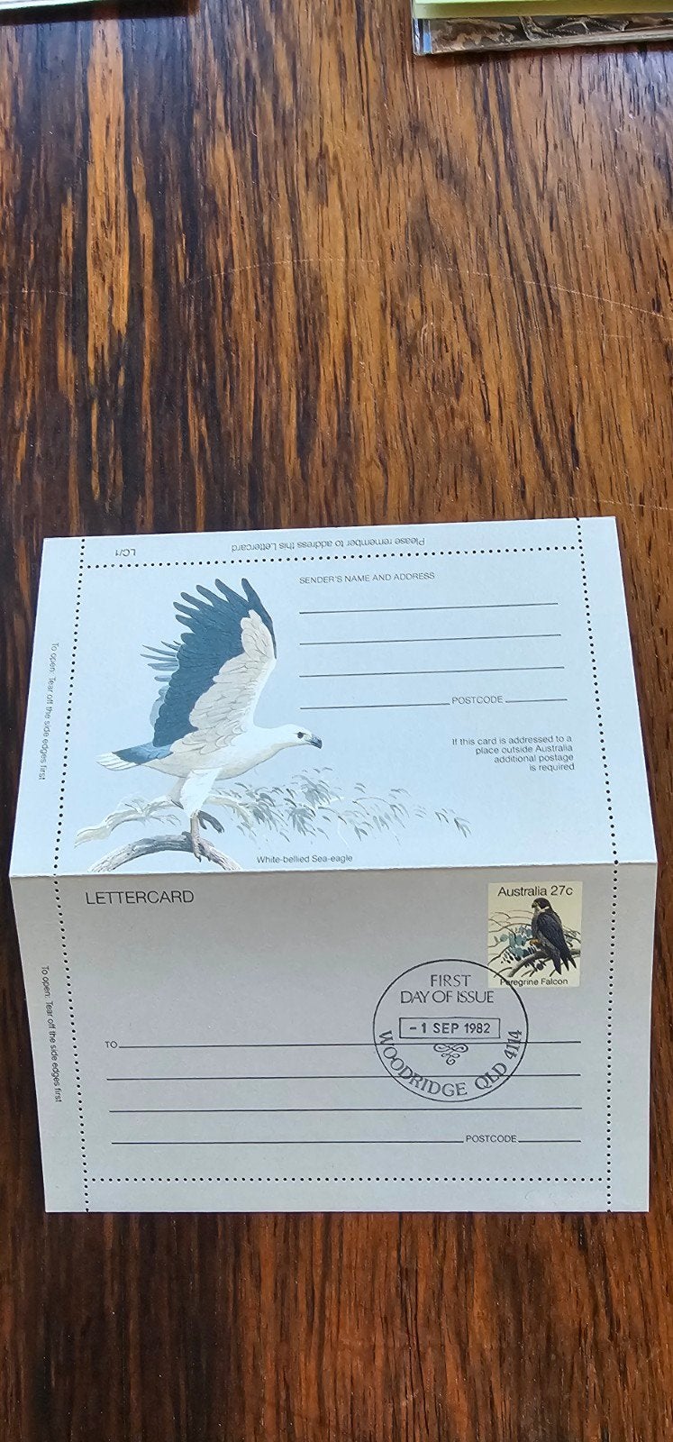 Lettercard Australië postfris FDC - White-bellied Sea-eagle, Verzenden, 1980 tot heden, Friesland