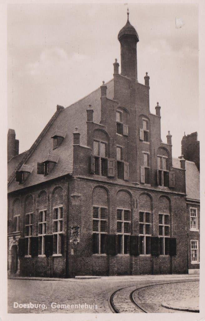 18542 Doesburg Gemeentehuis Angerlo Dieren Gelderland 1953, Verzamelen, Verzenden, 1940 tot 1960, Gelopen, Gelderland