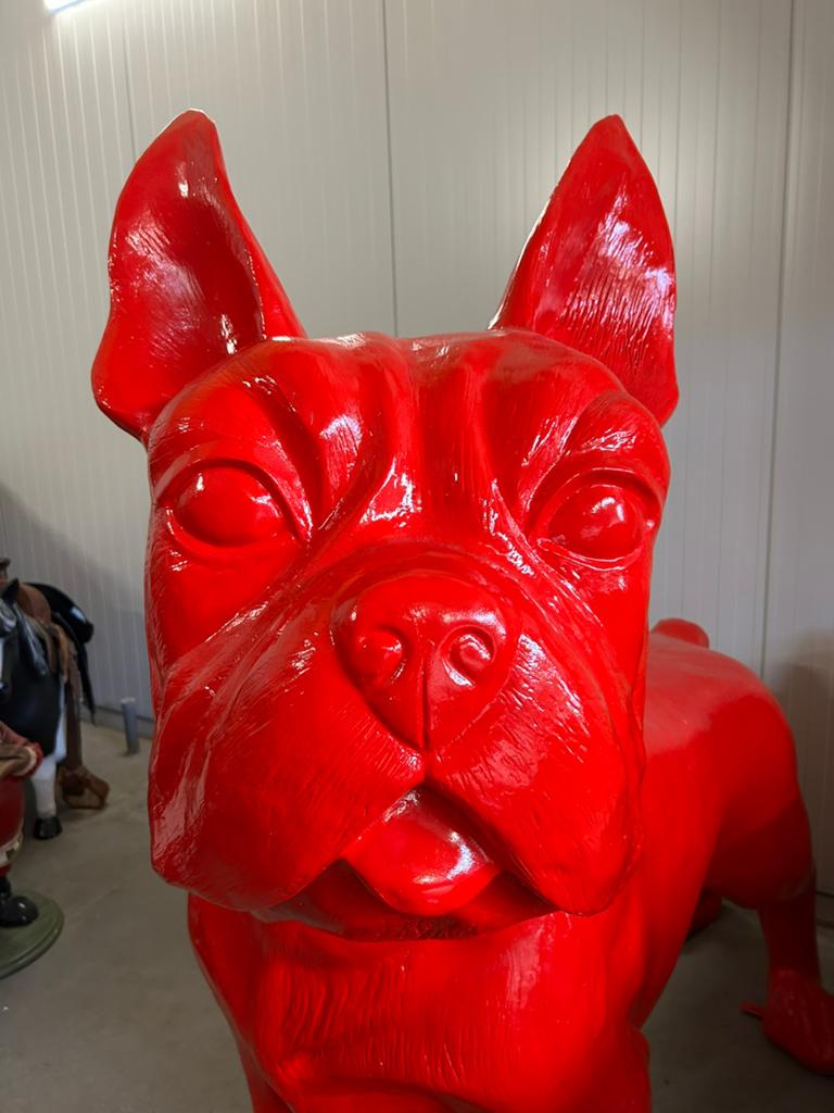 Grote Franse Bulldog XXXL met vloerplaat in prijs verlaagd, Ophalen, Dierenbeeld, Kunststof, Nieuw