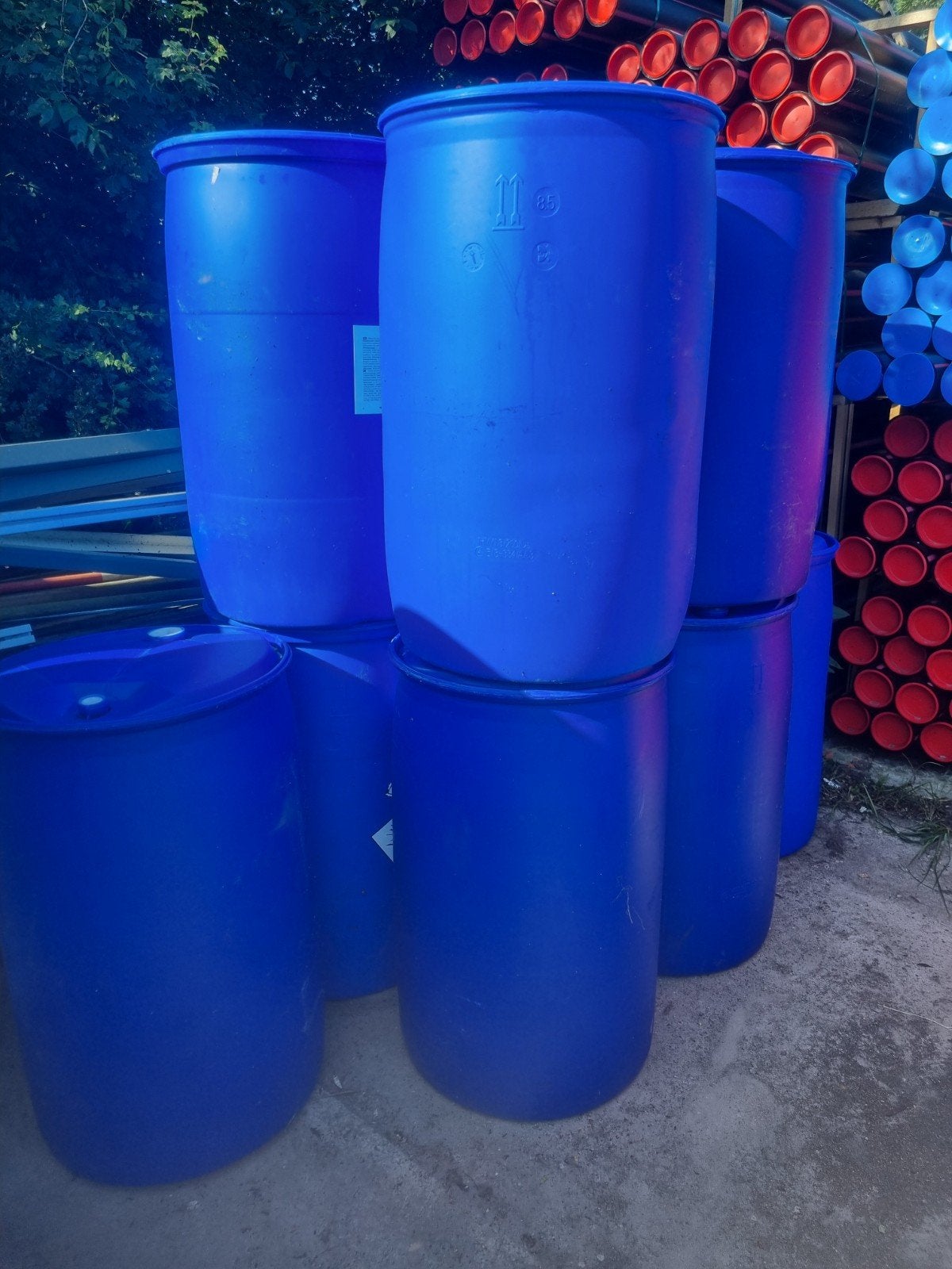 Regentonnen ,plastic vaten 200 l zonder deksel, Tuin en Terras, Regentonnen, 150 liter of meer, Ophalen