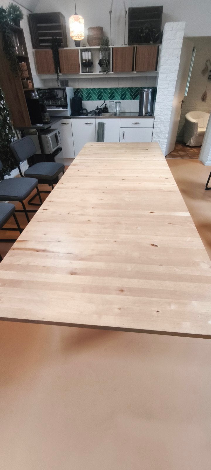 Robuuste uitschuifbare eettafel - 217 tot 270 cm, Ophalen, Gebruikt, 200 cm of meer, 50 tot 100 cm