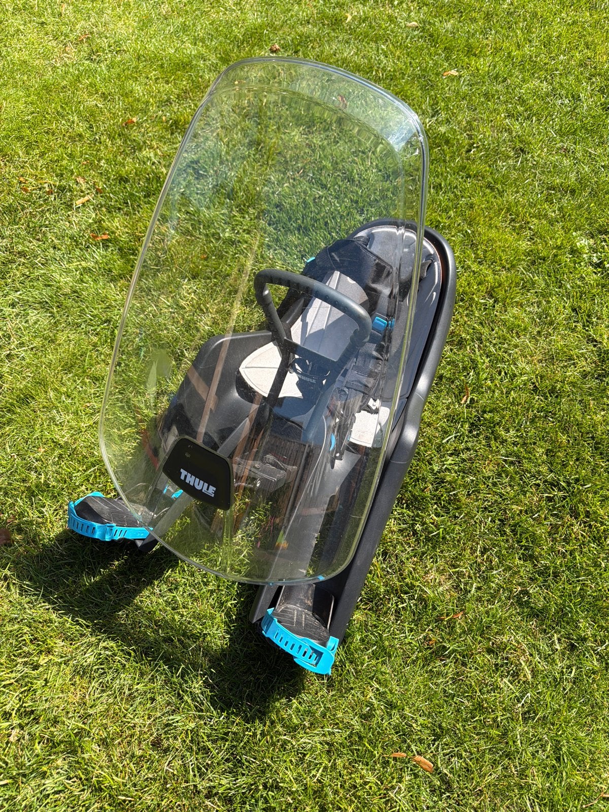 Thule RideAlong Mini fietsstoeltje + windscherm, Ophalen of Verzenden, Gebruikt, 0 t/m 18 kg, Voorzitje