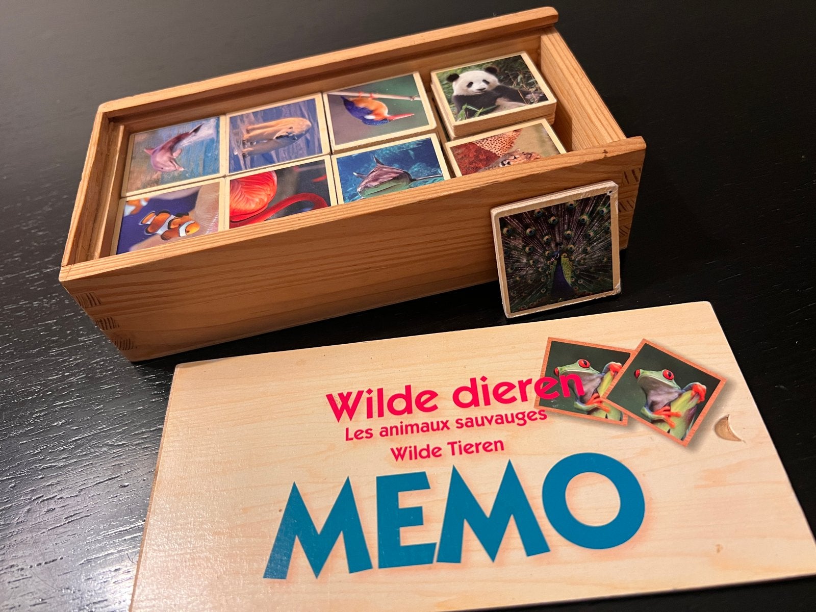 Houten Memory Wilde Dieren - Zo goed als nieuw, Ophalen, Zo goed als nieuw, Puzzelen