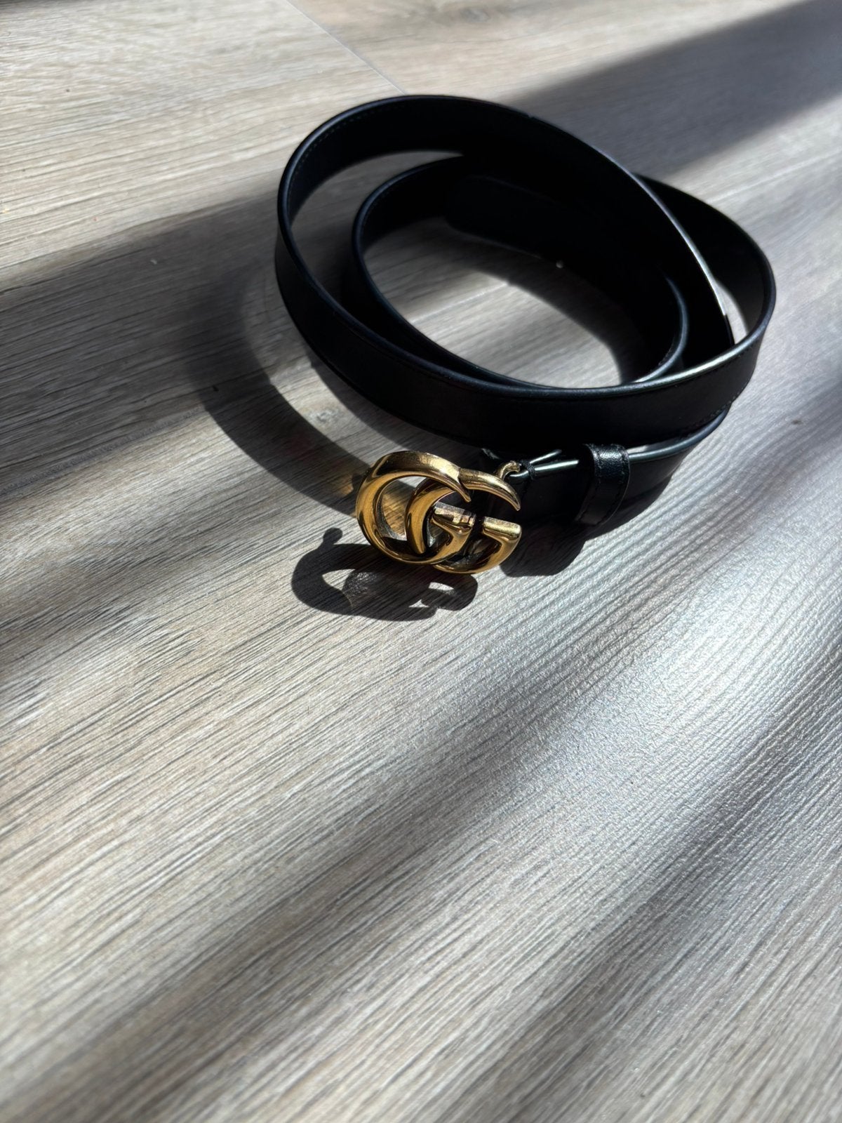 Gucci riem origineel, Ophalen of Verzenden, Zo goed als nieuw, Zwart, 80 tot 90 cm