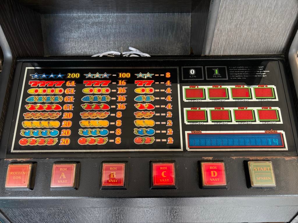 Vintage Errel Topspinner Gokkast - Werkend, Verzamelen, Automaten | Gokkasten en Fruitautomaten, Overige munten, Ophalen, Zo goed als nieuw