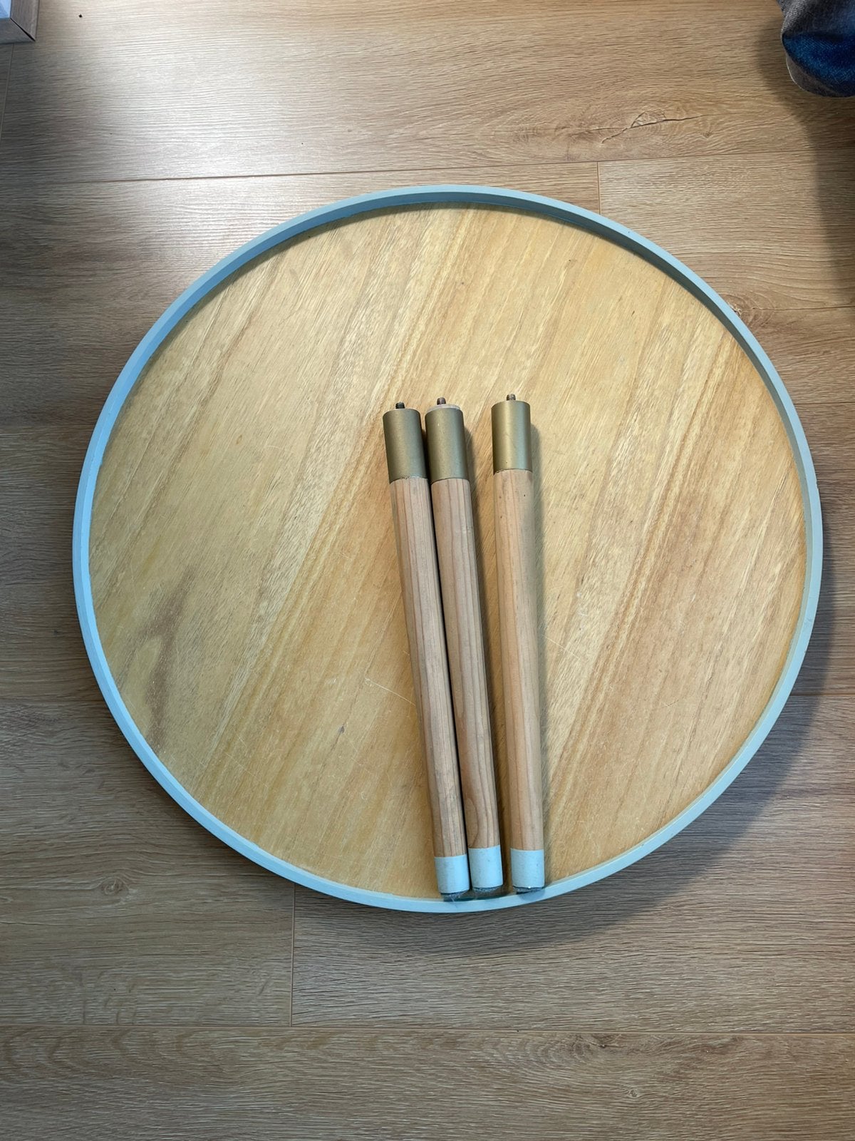 Ronde bijzettafel, Ophalen, Gebruikt, Rond, 55 tot 75 cm