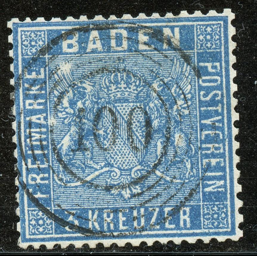 Duitse Staaten - Baden 10a gestempeld, Postzegels en Munten, Verzenden, Overige periodes, Gestempeld