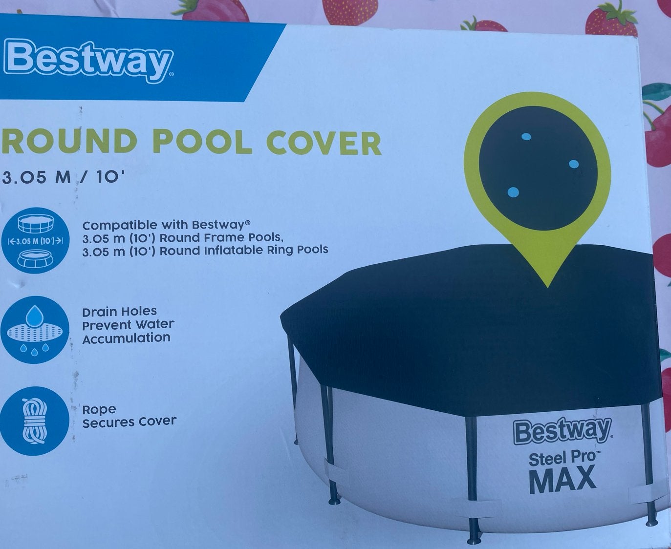 Bestway Rond Zwembad Afdekzeil 3.05m / 10', Tuin en Terras, Minder dan 80 cm, Overige typen, Rond, Ophalen of Verzenden