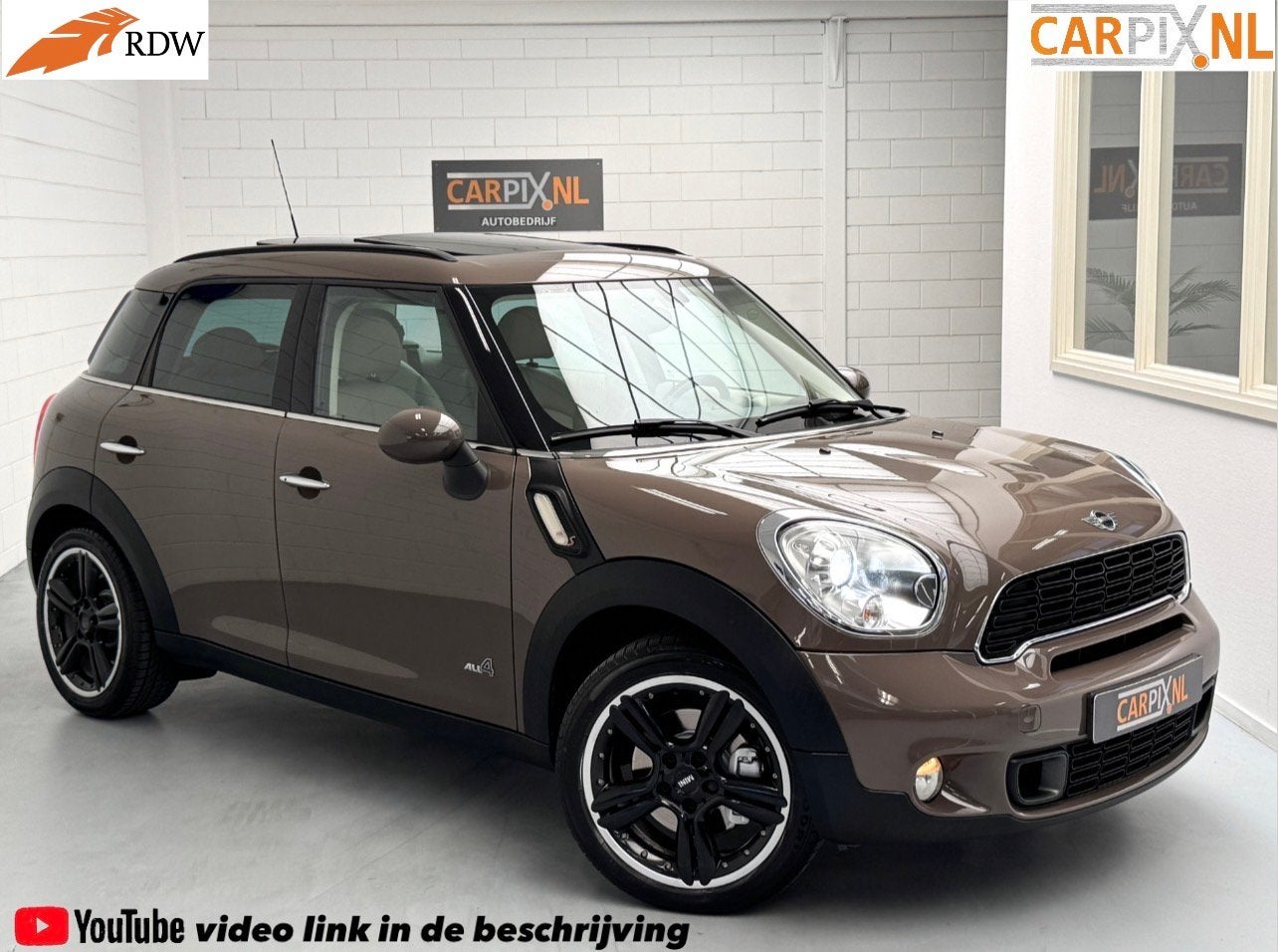MINI Countryman 1.6 Cooper S ALL4 Koffiebruin,Panodak,18", Auto's, Mini, Bedrijf, Te koop, Countryman, 4x4, ABS, Airbags, Airconditioning