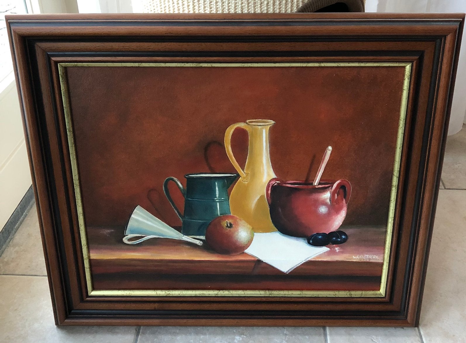 Mooi Stilleven (ingelijst), Ophalen, Doek, Origineel werk, Stilleven