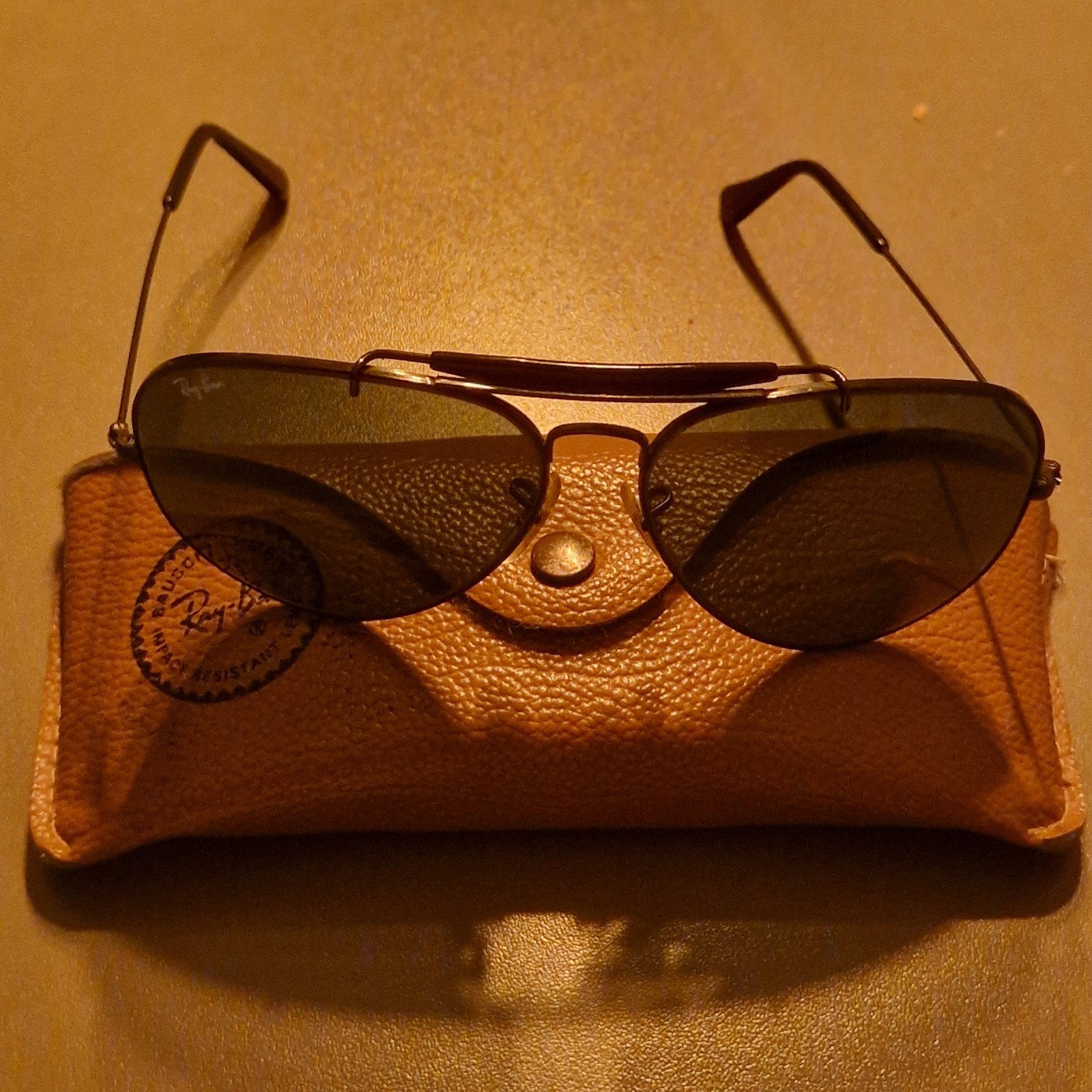 Vintage Ray-Ban Outdoorsman II Zonnebril Bausch & Lomb, Sieraden, Tassen en Uiterlijk, Zonnebril, Zwart, Ophalen of Verzenden