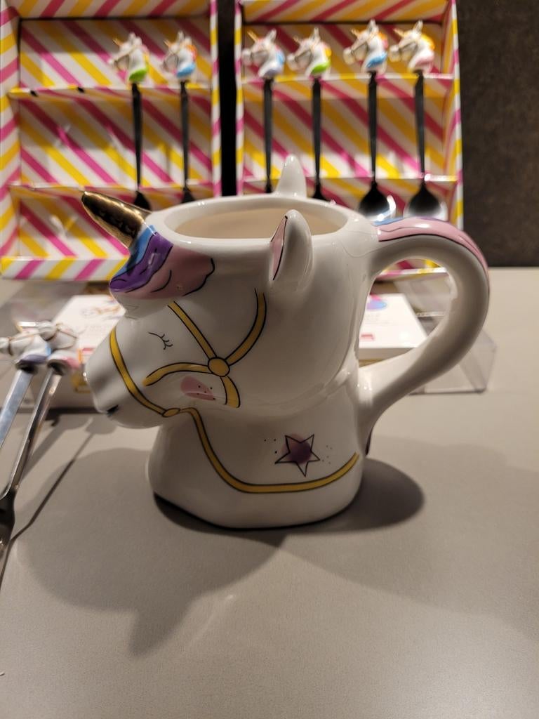 Blond Amsterdam unicorn beker en lepels + vorkjes, Ophalen of Verzenden, Nieuw