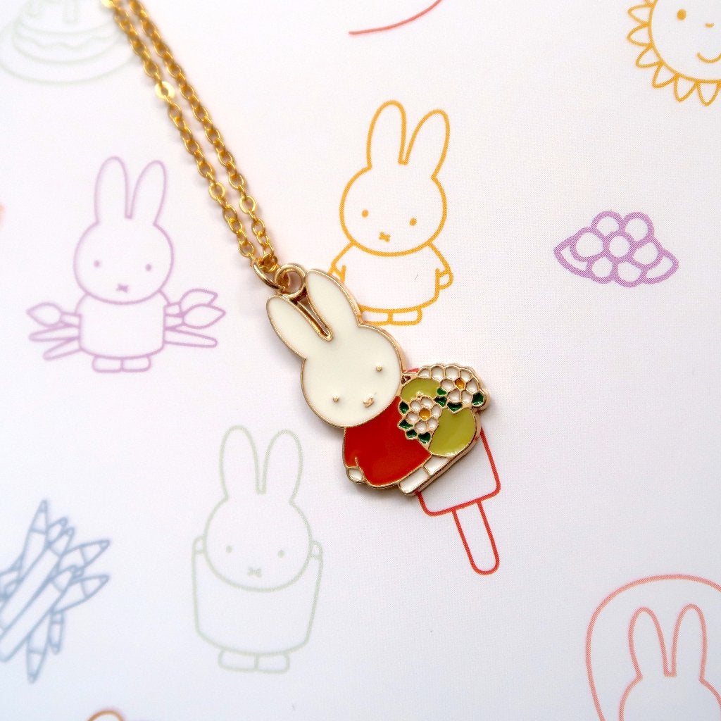 Goudkleurig Kettinkje Ketting Met Nijntje Konijntje Hanger, Verzenden, Nieuw, Goud, Overige materialen