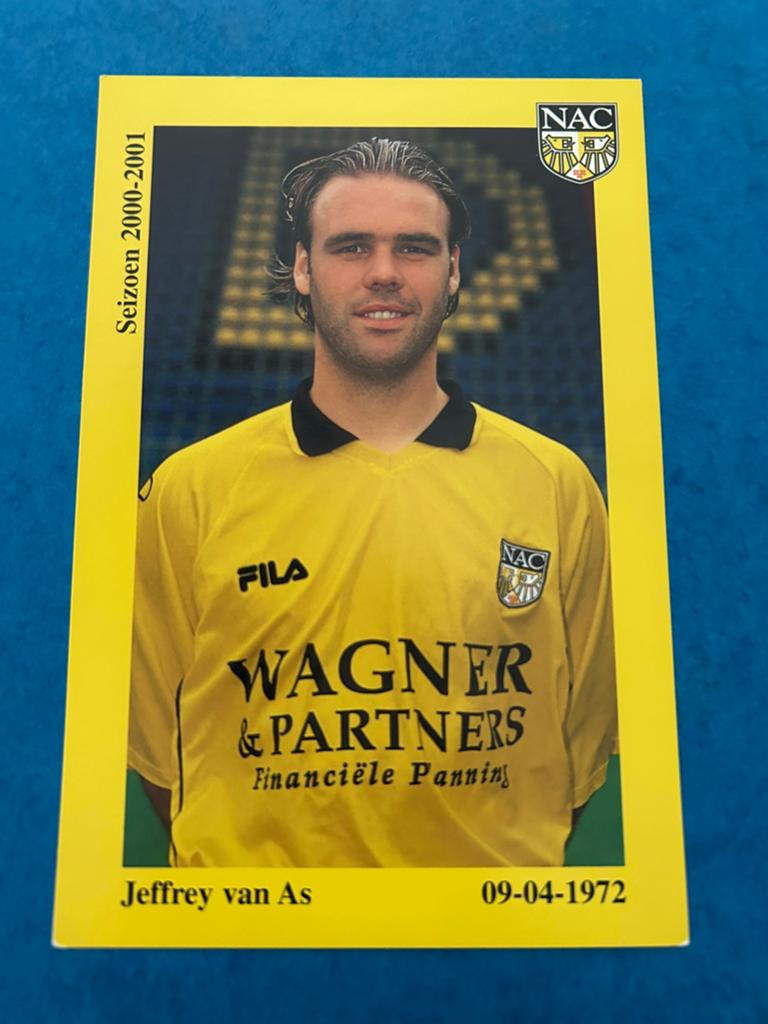 Jeffrey van As - Spelerskaart, Verzenden, Zo goed als nieuw, NAC Breda, Spelerskaart