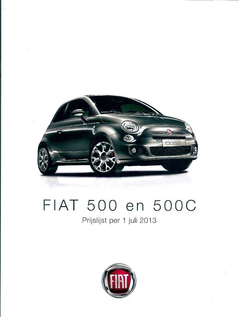 Brochure Fiat 500 en 500C 2013, Ophalen of Verzenden, Gelezen, Overige merken