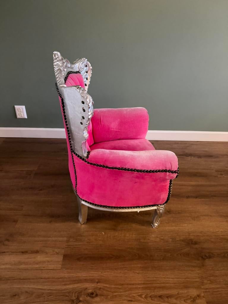Luxe barok kinderfauteuil / troonstoel – roze, Ophalen