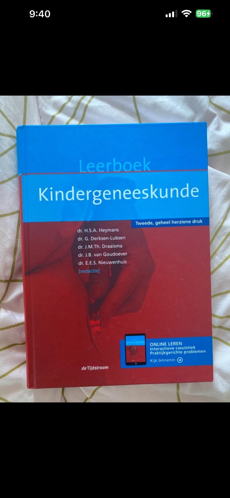 Leerboek kindergeneeskunde, Ophalen of Verzenden, Beta, Zo goed als nieuw, WO