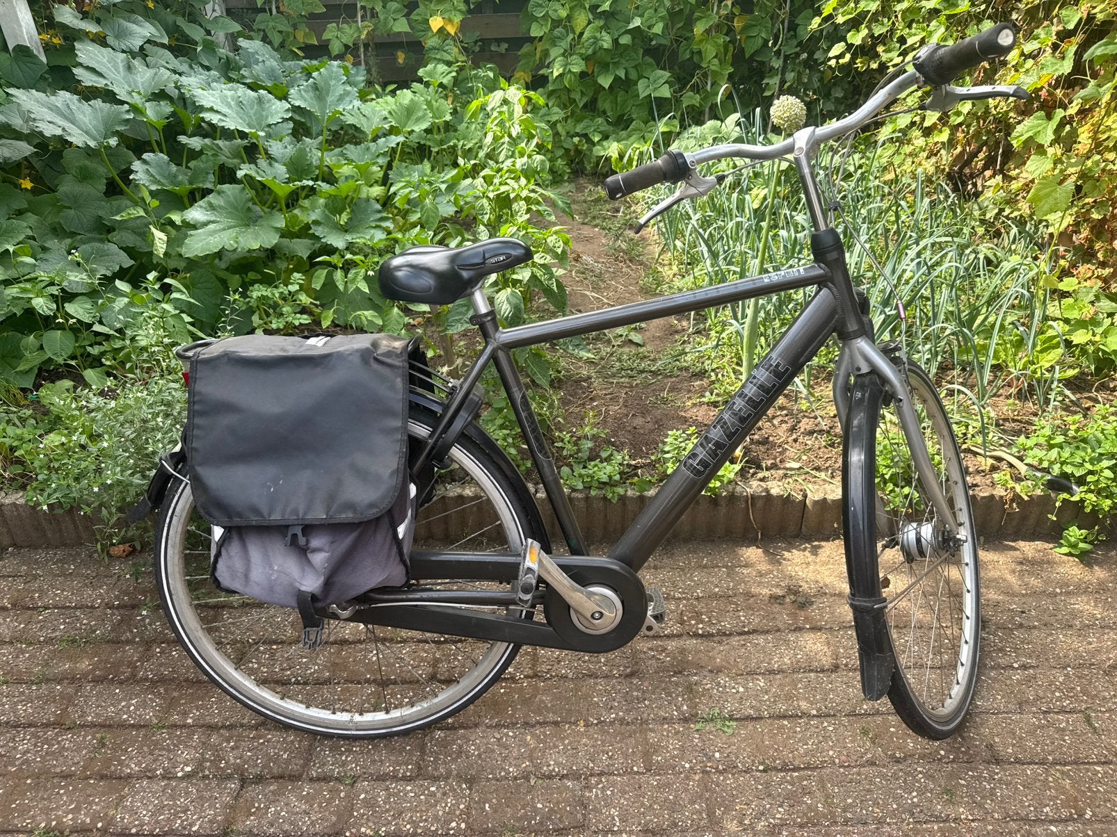 Gazelle Esprit stadsfiets met fietstassen herenfiets, Fietsen en Brommers, Ophalen, Zo goed als nieuw, Gazelle, Versnellingen